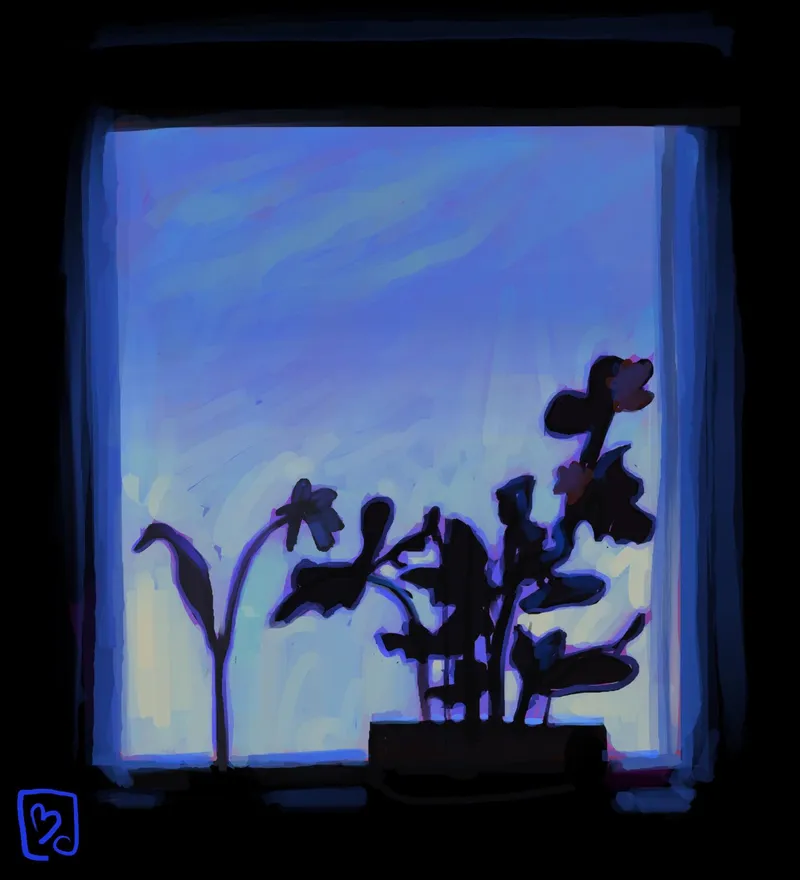 Flowers Silhouette painting
